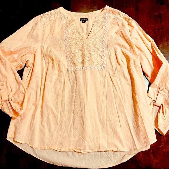 New Directions Curvy Spring Blouse; 2X - Picture 1 of 7